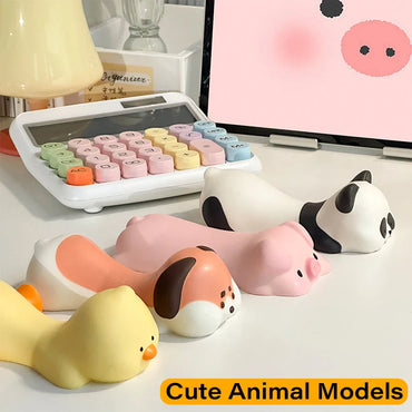 Cute Animal Wrist Rest Mouse Pad - Ergonomic Arm Support for Computer & Laptop Desk (Cat, Dog, Duck, Panda)