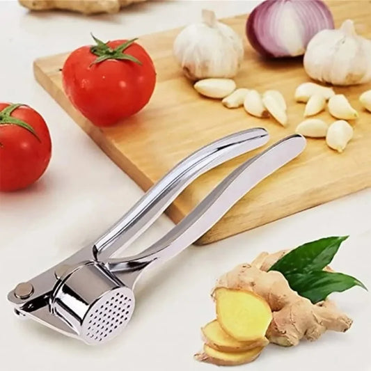 Aluminum Garlic Press Stainless Steel Manual Garlic Grinder and Crusher - Kitchen Gadget