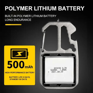 Portable Mini Rechargeable COB Keychain Light with Screwdriver LED EDC Camping Emergency Flashlight