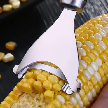 Stainless Steel Corn Peeler Stripper Serrated Cob Shaver Kitchen Gadget (1 or 2-Pack)