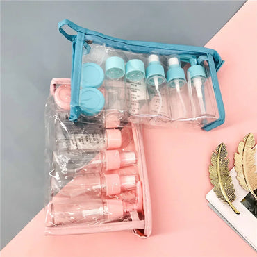 10-Pack Travel Mini Cosmetic Face Cream Bottles 80ml (2.7 fl oz) Clear Plastic Empty Makeup Containers