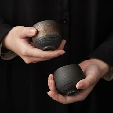 Stoneware Teacup 80ml (2.7 fl oz) Ceramic Tea Cup Small Espresso Cup 6.2 x 5 cm (2.44 x 1.97 in)