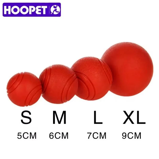 Bite-Resistant Rubber Dog Ball Toy – Chew-Proof Fetch Toy for Dogs & Puppies, Sizes S–XL (5–9 cm | 2–3.5 in) – Red
