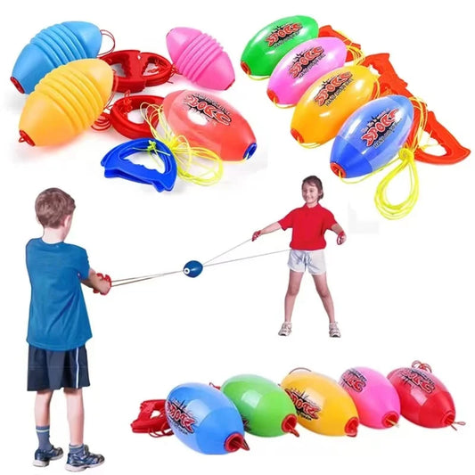 Hand-Pulled Shuttle Ball Toy – Elastic Pull Ball for Kids, Arm Strength Training & Outdoor Games, 20×10 cm (7.9×3.9 in)