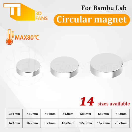 Circular Magnet DIY Parts for 3D Printers — Magnetic Hardware & Replacement Magnets