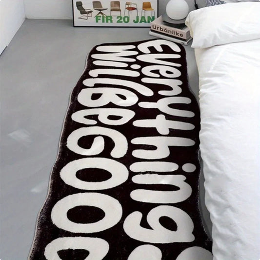 VIKAMA Everything Will Be Good Carpet Encouragement Carpet Living Room Carpet Rug For Bedroom Bedside Floor Mat Doormat Home