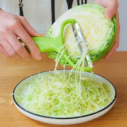 Ergonomic Stainless Steel Vegetable Peeler with Non-Slip Handle, Green