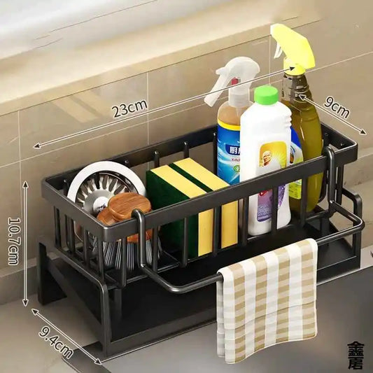Tap-Mounted Sink Spice Shelf with Drainage Rack – No-Drill Space-Saving Kitchen Organizer for Utensils & Spices