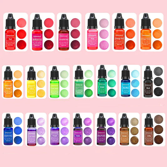 20-Color 10ml Candle Dye Liquid Colorant Set for Candle Making Soap Resin DIY Crafts