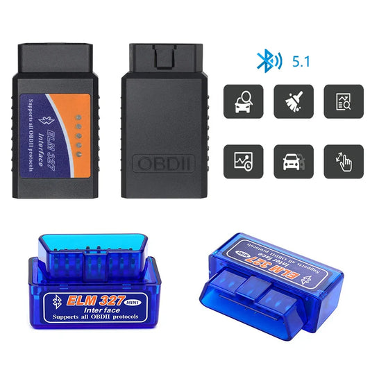 ELM327 OBD2 Bluetooth Car Diagnostic Scanner - Code Reader for Android & iOS