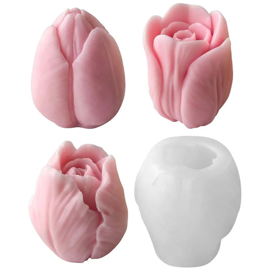 3D Tulip Silicone Mold for Candle Making, Soap, Resin & Plaster Crafts