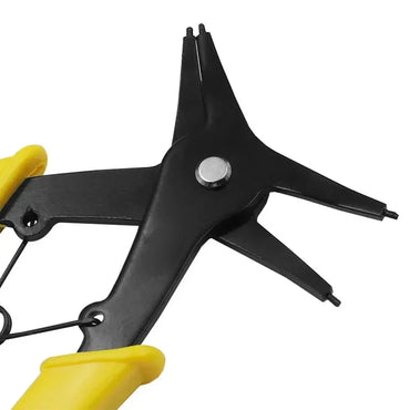 Dual-Purpose Internal External Circlip Pliers Spring-Loaded 2-in-1 Snap Ring Tool for 10–40 mm (0.39–1.57 in) Circlips