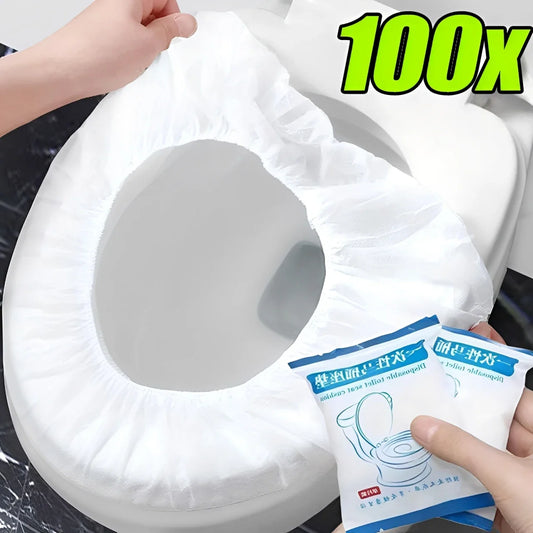 Disposable Waterproof Non-Woven Toilet Seat Covers - Single-Use Travel & Hotel Sanitary Seat Protectors