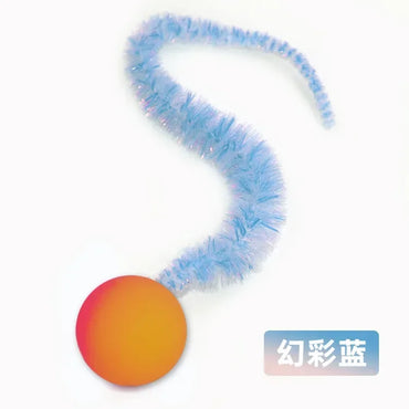 Interactive Cat Toy Colorful Bouncing Caterpillar Teaser Ball for Indoor Cats