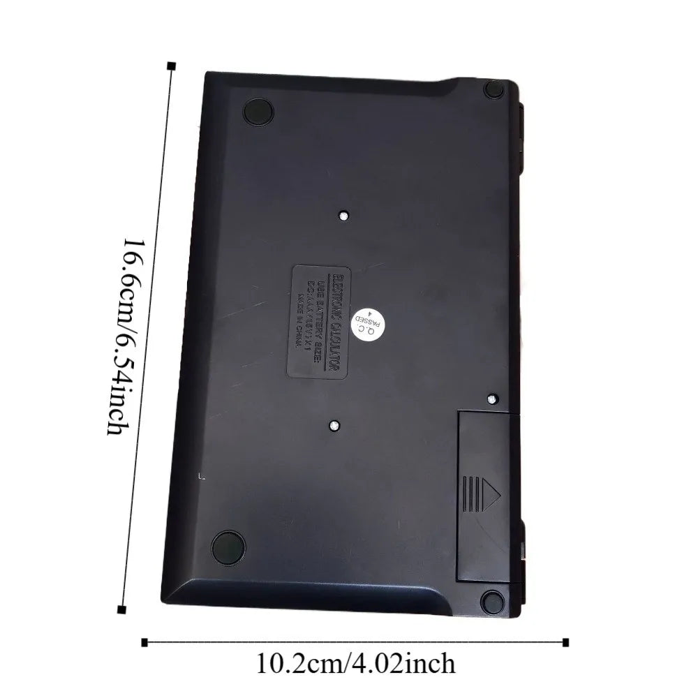 Foldable Flip 12-Digit Solar Financial Calculator - Portable Large-Screen Office Calculator