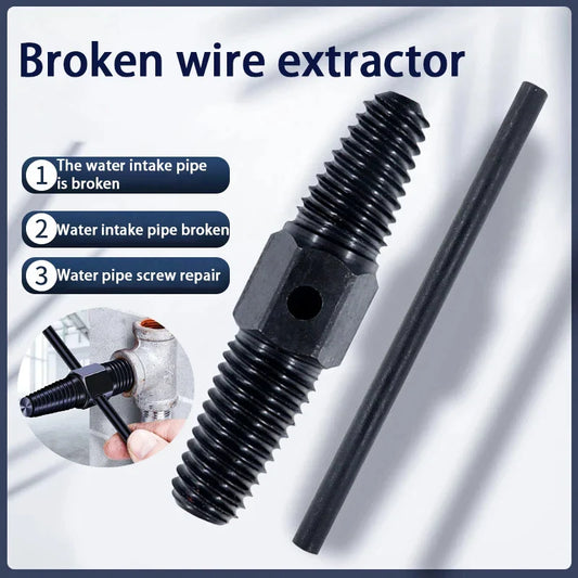 Double Head Wrench and Broken Screw Extractor Set for Faucet Valves, Water Pipes and Bolts