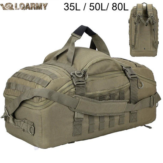 3-Way Molle Tactical Backpack Duffel Bag 30L 45L 80L for Hiking Camping Travel