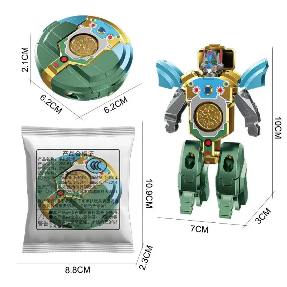 New 360 Rotating Ball Deformation Robot Fingertip Gyro Decompression Toy, Anti-compression Adult Sensory Toys, Children's Gifts