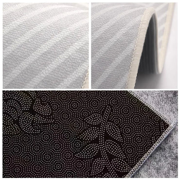 VIKAMA Modern Simple Entry Door Mat Semi-circular Non-slip Dirty Resistant Entryway Foot Mat Kitchen Carpet Home Decoration