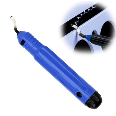 DIY Copper Tube Deburring Reamer Kit - Burr Scraper Handle with 10 HSS Blades, Trim & Ream Tool for Metal, Plastic & Wood