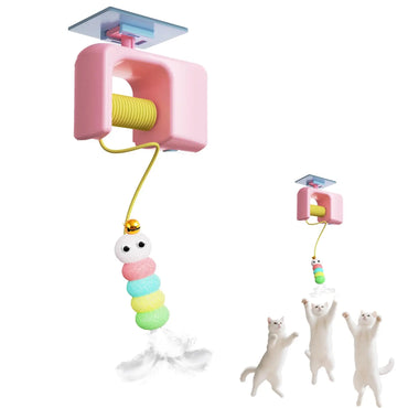 Rechargeable Interactive Hanging Door Cat Toy, Automatic Flying Bird for Cat Hunting & Stress Relief