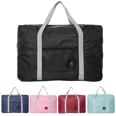 Solid Color Waterproof Foldable Travel Bag Lightweight Large Capacity Luggage Tote 18.9×12.6×6.3 in (48×32×16 cm)