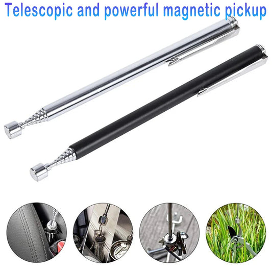 Telescopic Magnetic Pickup Tool 5.5-20.9 in (14-53 cm) Retractable Pocket-Clip Magnet Rod
