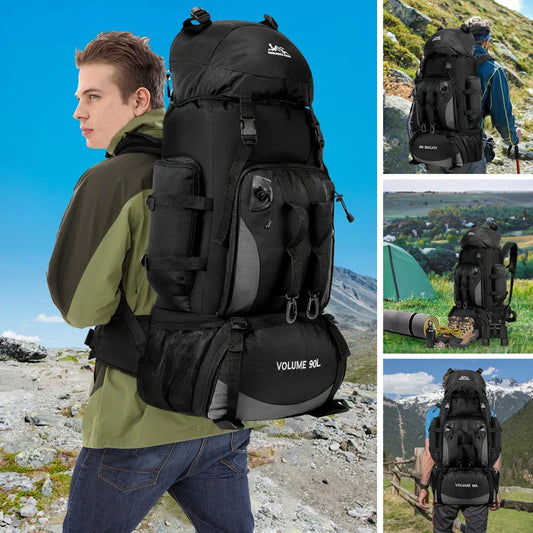 90L Waterproof Hiking & Camping Backpack — Large Capacity Trekking Rucksack for Travel (Unisex)