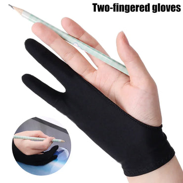 Two-Finger Drawing Glove — Anti-Smudge Palm Rejection Artist Glove for Graphics Tablets & iPad (1/2/4 Pack)