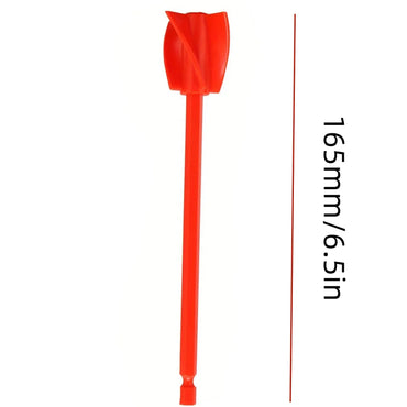 Epoxy Mixer Drill Attachment Paddle 6.5in (16.5 x 3.5 cm) Resin Paint Stirrer - Red