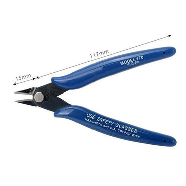 Diagonal Wire Cutters – Carbon Steel Flush Cutting Pliers, 45° Bent Spring-Loaded Nipper for Electronics & Jewelry