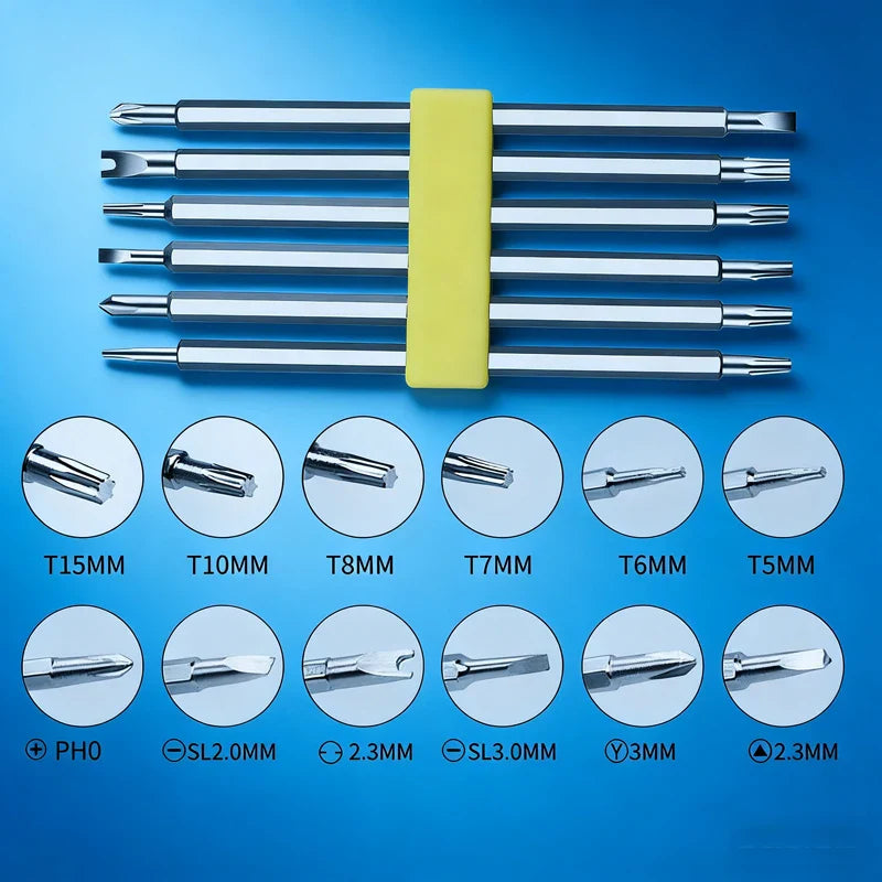 12-in-1 Magnetic Precision Screwdriver Set Multi-Bit Repair Kit for Electronics Phones and Watches
