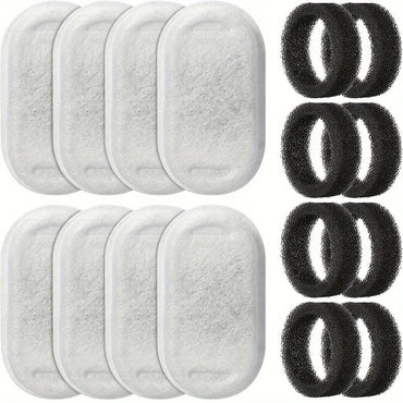 8PCS Cat Water Fountain Replacement Filters - for Clean Drinking Water - Fits Multiple Models Ideal for Small Animals Dispenser