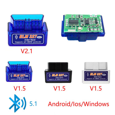 ELM327 OBD2 Bluetooth Car Diagnostic Scanner - Code Reader for Android & iOS
