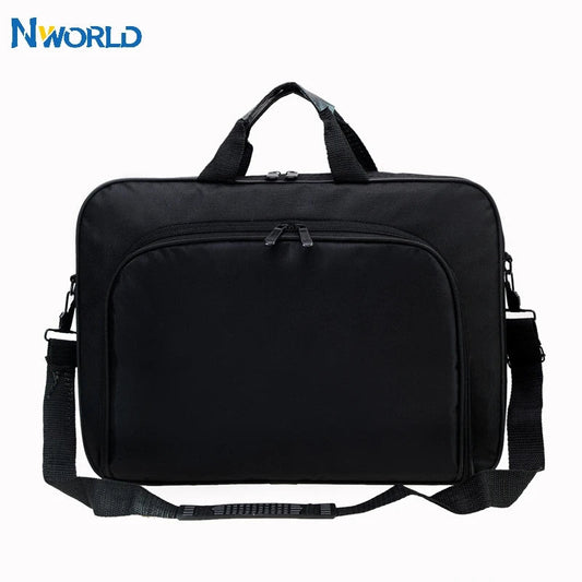 15.6-inch / 17-inch (41×30×7 cm / 45×34×7 cm) Nylon Laptop Briefcase – Large Capacity Handheld, Shoulder & Crossbody Messenger Bag