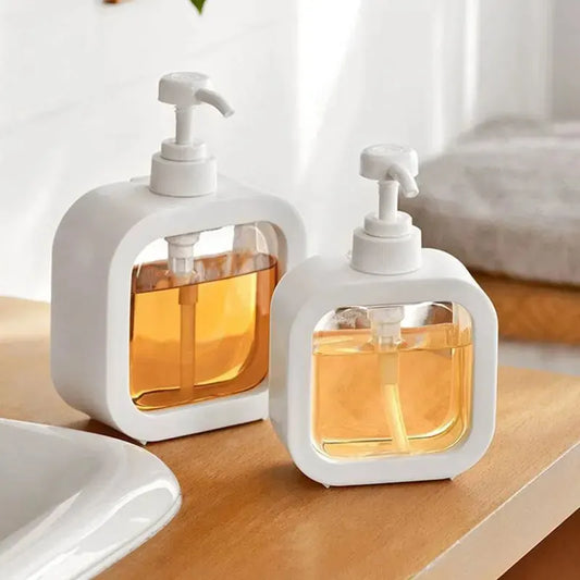 Refillable Pump Dispenser Bottle for Laundry Detergent & Shower Gel, 300ml/500ml