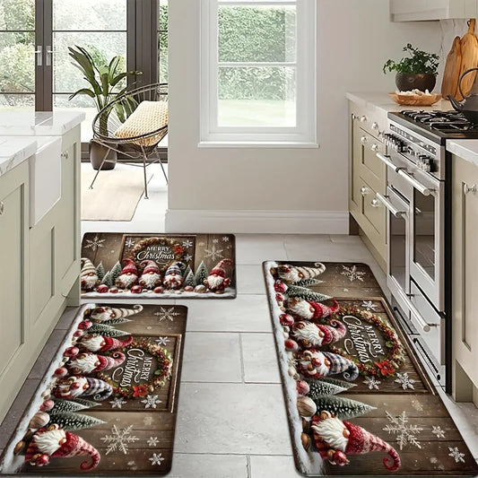 VIKAMA Christmas Carpet Kitchen Rug Long Carpet Waterproof Outdoor Carpet Door Mat Rug For Bedroom Carpet For Live Room
