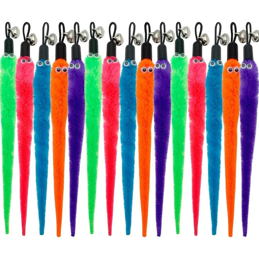 Interactive Cat Wand Worm Refills – Replacement Feather Worm Toy Attachments for Cat Wand