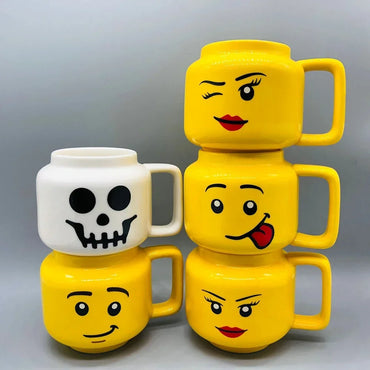 Cute Design Face Expression Ceramic Mug Christmas Gift Box Funny Mug Ideal Gift for New Year Creative and Unique Gift