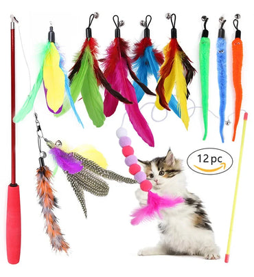 Foldable Cat Tunnel Play Tent with Mouse-Shaped Balls and Fish Simulation Toys for Kittens