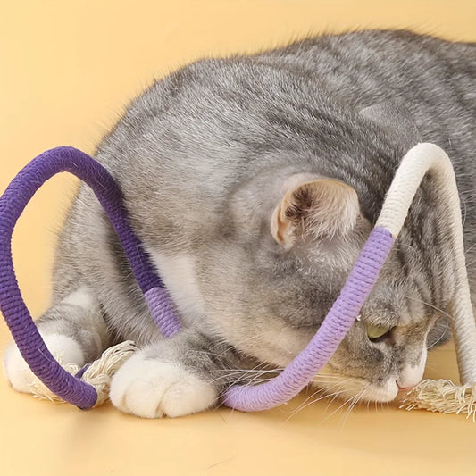 Cat Sisal Rope Chew Toy – Durable Teeth Grinding & Interactive Teasing Play, 1-Pack
