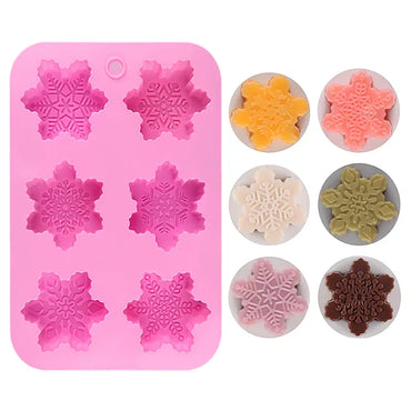 3D Snowflake Silicone Mold for Candle, Soap & Chocolate — DIY Christmas Cake Decorating Mold, Party Gift