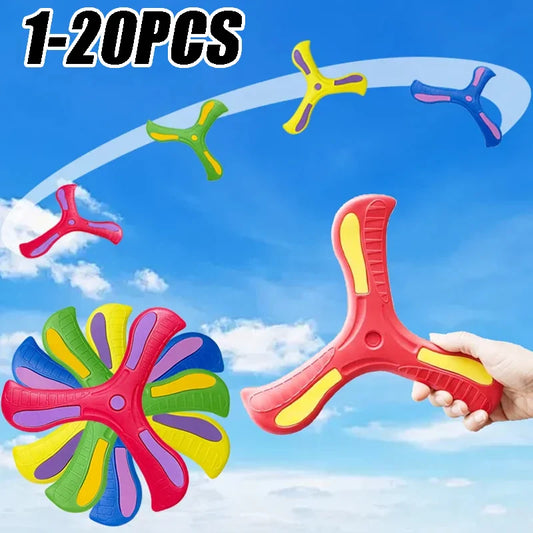 Soft Foam Three-Leaf Boomerang Flying Disc for Kids & Adults, Beginner-Friendly Outdoor Throwing Toy