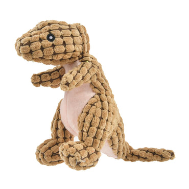 Plush Dinosaur Chew Toy for Dogs & Cats - Interactive Fleece Plush for Small Dogs