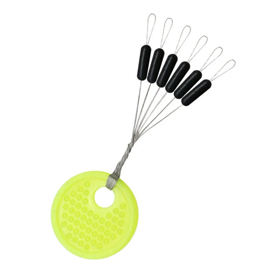 60pc (10-Group) Rubber Space Bean Stoppers for Fishing Floats – Carp Bait Line Stops (S/M/L)