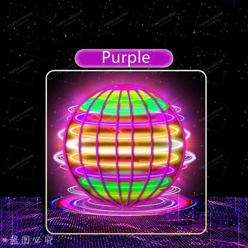 Flying Spinner Ball with LED Lights – Hand-Controlled Boomerang Toy for Kids & Adults, 360° Rotating Indoor Outdoor Hover Ball