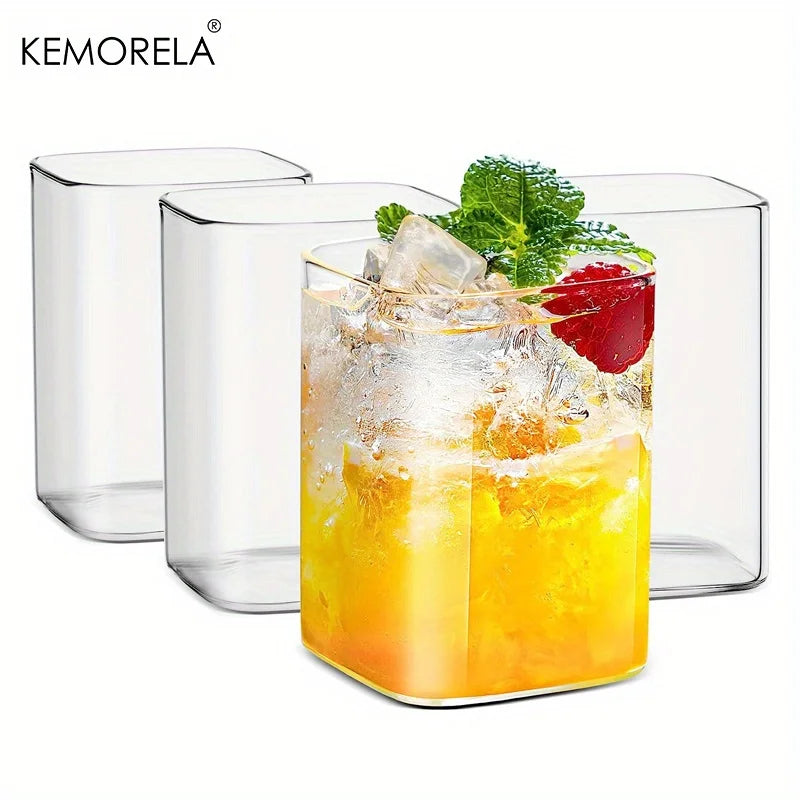 4pcs Drinking Glasses Cups 15oz/19oz Thin Highball Glasses Clear Tall Glass Cups For Water Juice Beer Drinks And Cocktail