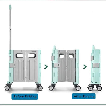 Multifunctional Folding Camping Trolley - Large Capacity Portable Outdoor Storage Cart