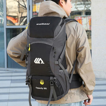 50L Waterproof Hiking Backpack for Men & Women Travel Camping Climbing Rucksack