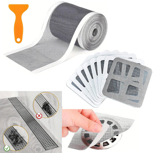Disposable Shower Drain Hair Catcher Mesh Strainer – Floor & Sink Drain Covers for Bathroom and Kitchen